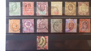 1 set of Scarce Edward VII used stamps 1/2d - 1/- (13 stamps) 1902 - 1910