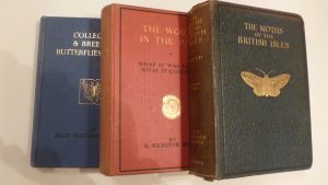 Two Early Wayside and Woodland series books, The Moths of the British Isles and The World in the Past. Also “Collecting Butterflies and Moths” published by Frederick Warne.