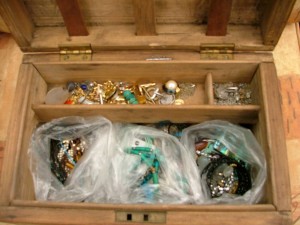 Box of costume jewellery