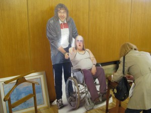 Life size cardboard cut outs of Lou and Andy from Little Britain