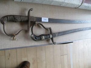 Lot 290 - 2 x 1930's and WWII German Army officer's / NCO's swords, Sold for £60