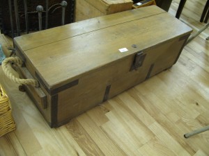 Lot 140 - Antique Pine Trunk - Sold for £28