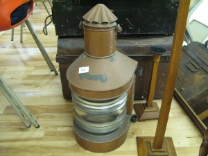 Lot 360 - Copper Ships Lamp - Sold for £65
