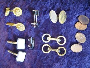 Lot 331 - A collection of gold cufflinksSold for £100