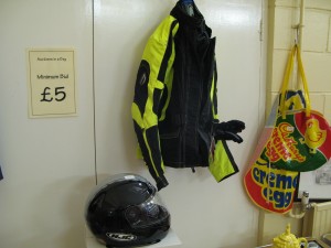Lot 271 - New Motorcycle Helmet, Jacket and Gloves - Sold for £45
