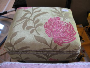 Lot 136 - Embroidered foot stool - Sold for £25