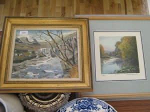 Lot 208 - Oil painting and water colour - Sold for £42