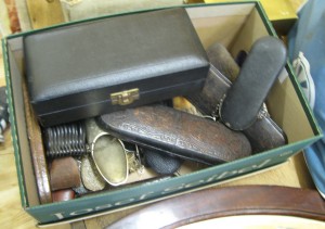 Lot 365 - Box of lunettes, spectacles and other optical items - Sold for £300