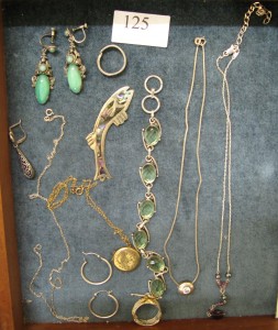 Lot 125 - A selection of silver jewelry - Sold for £50