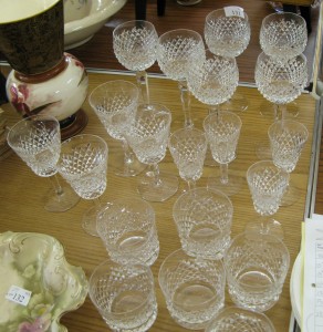 Lot 131 - Collection of cut glass glasses, some Waterford - Sold for £135