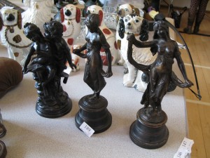 Lot 189 - 3 Bronze Statuettes of Ladies Made in France - Sold for £65