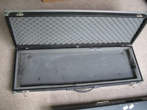 Keyboard Flight Case – Very solid. Was used for the Roland keyboard. Internal dimensions 106.5cm x 34.5cm x 11cm to the case not the foam. Some of the foam is disintegrating.