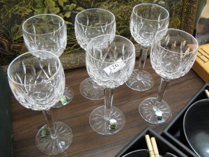 Lot 126 - Six Waterford wine glasses - Sold for £52