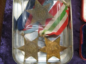Lot 243 - Three WWII medals with ribbons - Sold for £35