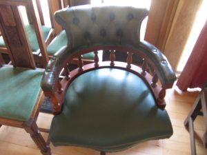 Lot 142 - Leather covered armchair - Sold for 45