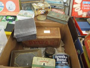 Lot 73 - Old branded tins and boxes - Sold for £30