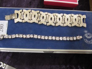 Lot 280 - Two costume jewellery bracelets - Sold for £35