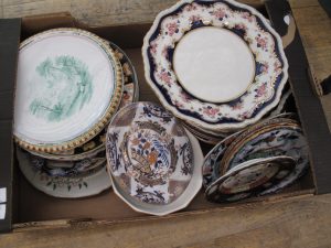 Lot 130 - Box of mixed china plates - Sold for £40