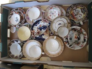 Lot 126 - Box of tea cups and saucers - Sold for £30