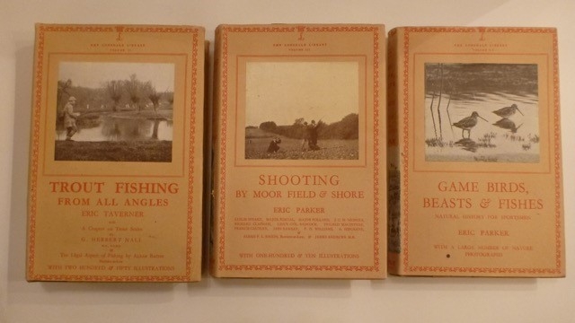 Lonsdale Library (3 Volumes) 1946/47 Trout Fishing, Shooting, Game Birds Beasts and Fishes - all superb condition with dust wrappers