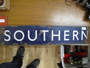 Lot 69 - Southern Railway Sign - Sold for £55