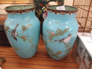 Lot 8 - Pair of oriental vases - Sold for £30