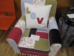 Lot 193 - Patchwork chair - Sold for £32