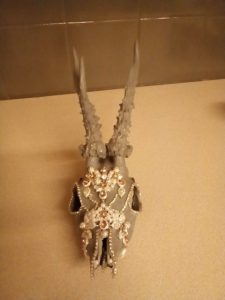 Decorated deer skull