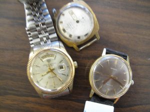 Lot 240 -Three Gentleman's Wrist Watches 2 x Omega and Jules Jurgenson - Sold for £170