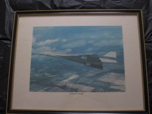 Concorde photographed over the English countryside