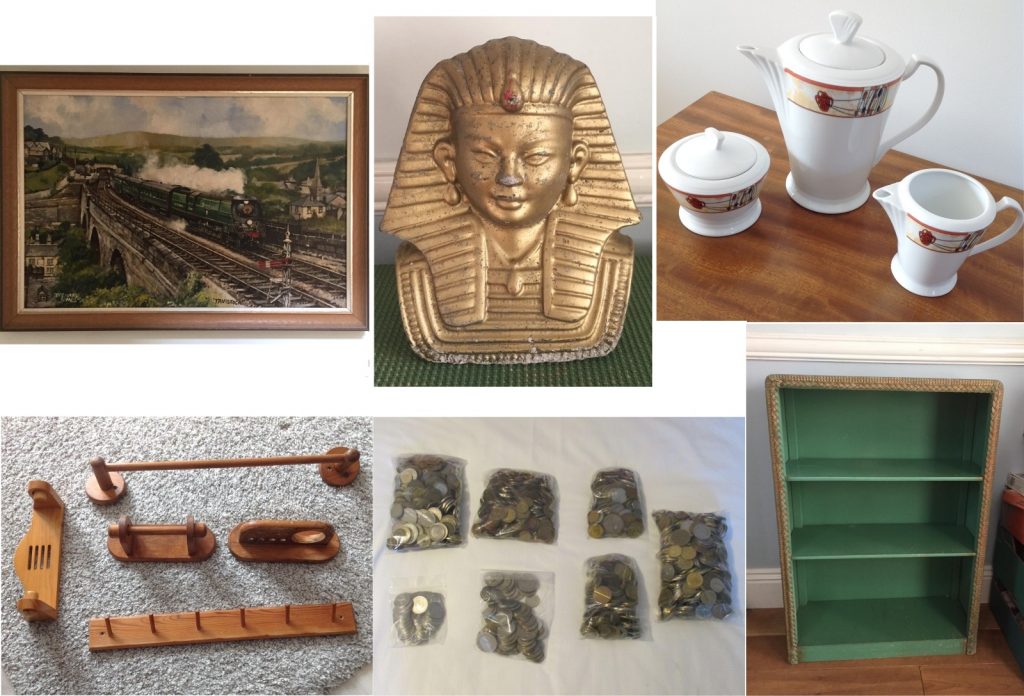 A mixed collection of lots for Saturday's auction
