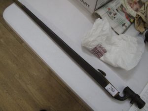 Lot 260 - Long triangular bayonet with scabbard - Sold for £35