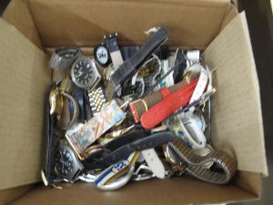 Lot 229 - Box of assorted watches - Sold for £55