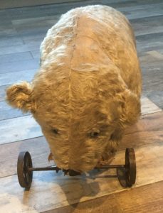 Pre WWI Polar Bear wheeled toy