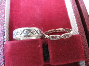 Lot 161 - Eternity Rings 14 Carat Gold & Silver - Sold for £30