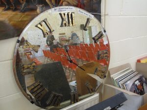 Lot 155 - 1980s Jasper Conran glass mirror clock - Sold for £50