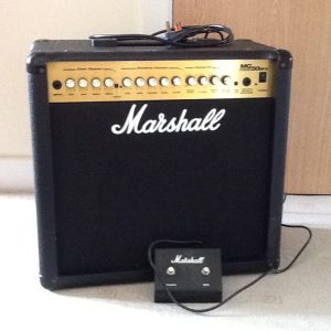 MARSHALL MG series 50DFX amplifier complete with power cable and footswitch.