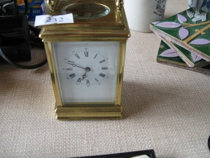 Lot 232 - carriage clock - Sold for £85