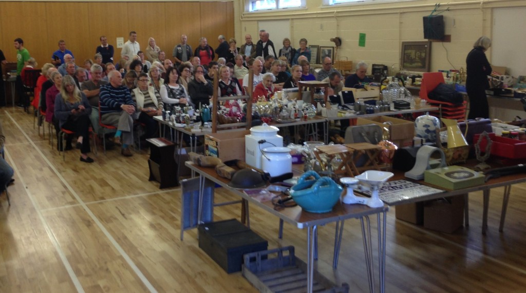 A very orderly auction at Badger Farm. Calm after the activity of viewing.