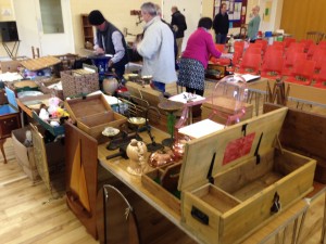 Six tables of lots for todays auction