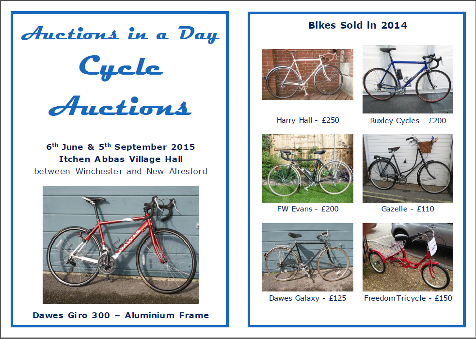 Cycle auction Flyer covers