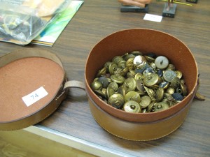 Lot 74 - Box of Military Brass Buttons - Sold for £30