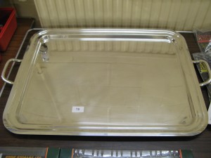 Lot 78 - Large Silver Plated Tray - Sold for £30