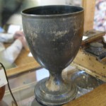 Lot 56a - Silver cup with yeomanry engraving from the 1900s - Sold for £280