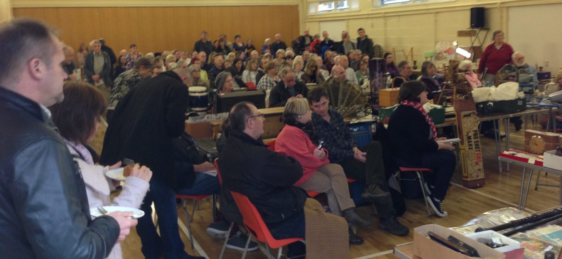 Full Auction Room at Badger Farm Community Centre