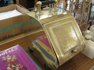 Lot 197 - Brass coal scuttle - Sold for £30