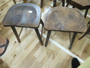 Lot 282 - Two kitchen stools - Sold for £25