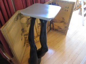 Lot 60 - Table top on two legs - Sold for £30