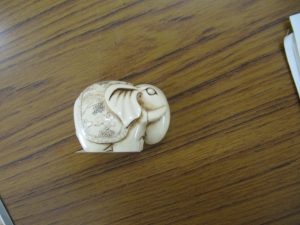 Lot 351 - Small ivory elephant - Sold for £30