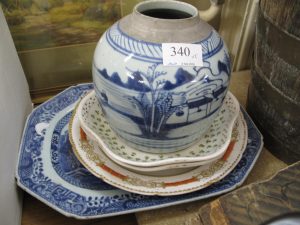 Lot 340 - Plates and a Ginger Pot - Sold for £65